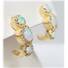 Image 2 : Elegant Australian Opal and Diamond Earrings