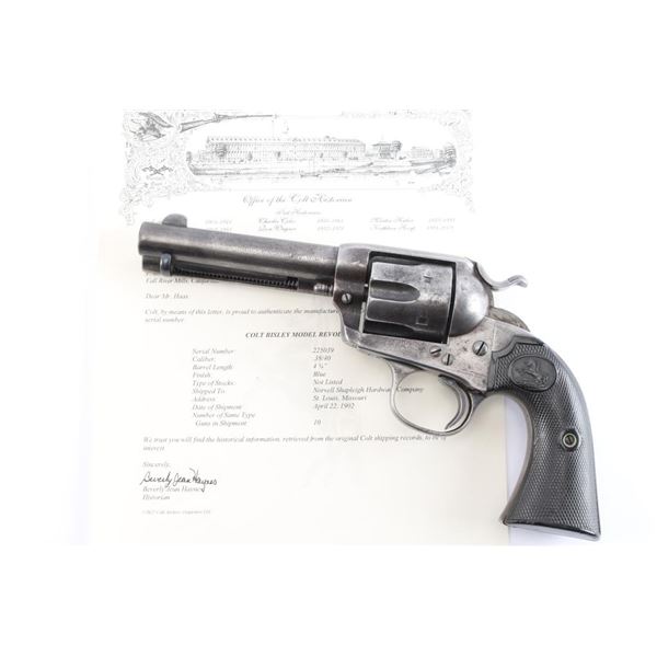 Colt Bisley .38-40 Engraved Sheriff D. L. Anderson