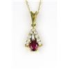 Image 1 : Elegant Extra Fine Ruby and Diamond Pendant