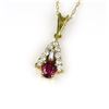 Image 2 : Elegant Extra Fine Ruby and Diamond Pendant