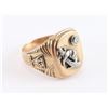 Image 3 : 10k Masonic Diamond and Gold Ring