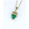 Image 1 : Lovely Trilliant cut Vivid Emerald
