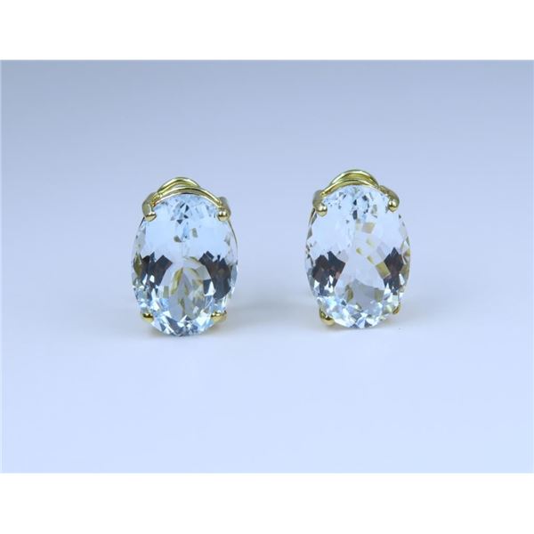 Striking Natural Aquamarine Earrings