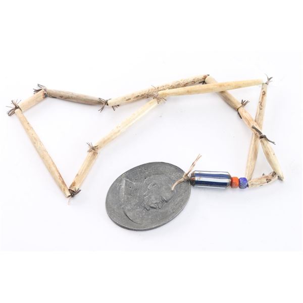 Beaded Indian Piece Bone Necklace