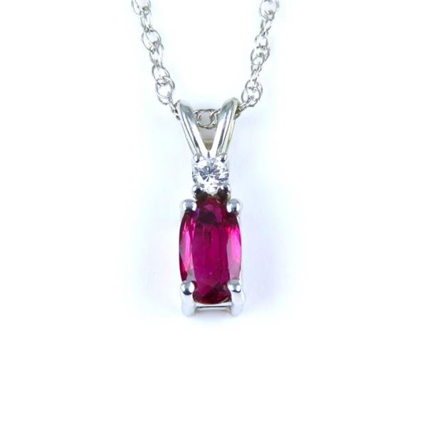 Vibrant Fine Natural Ruby and Diamond