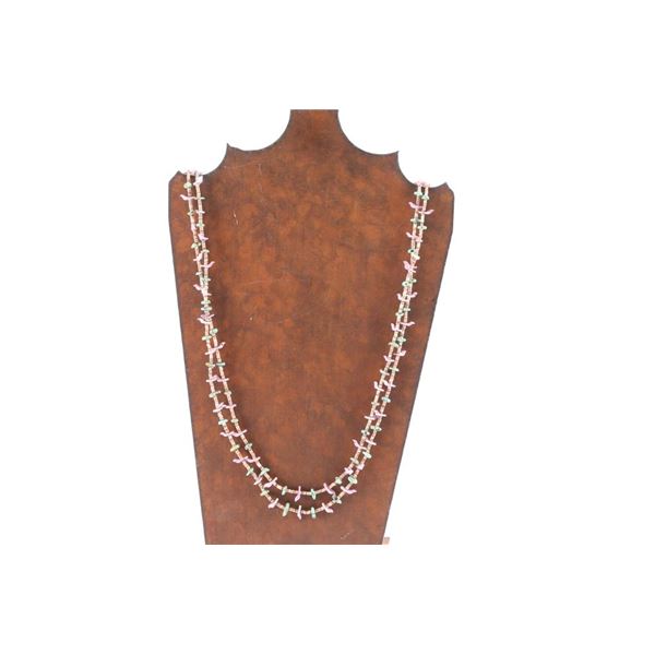 Two Strand Bird Fetish Zuni Necklace