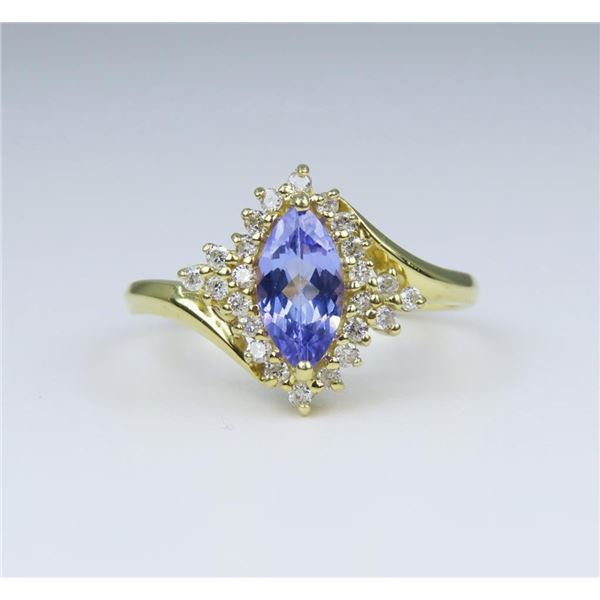 Dazzling Tanzanite and Diamond Ring