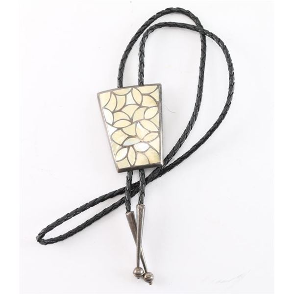 Navajo Mother of Pearl Bolo Tie