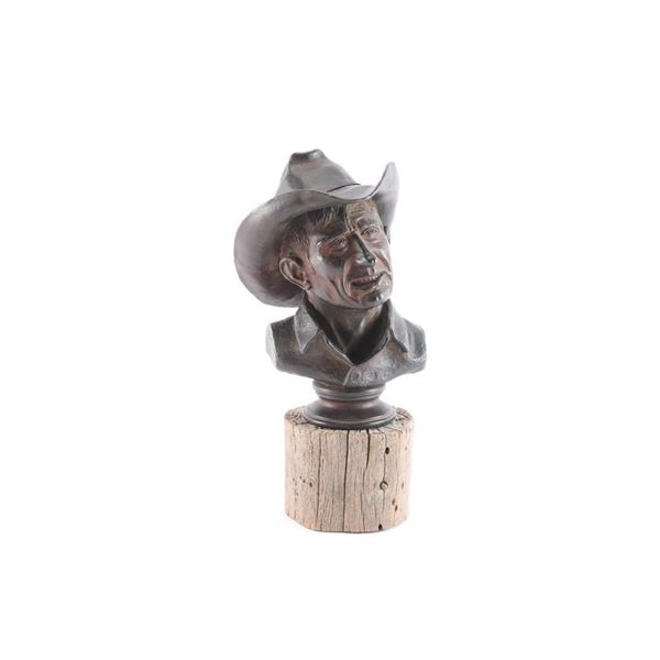 Fine Art Bronze of Cowboy Bust.