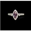Image 1 : Elegant Lab Grown Alexandrite and Diamond