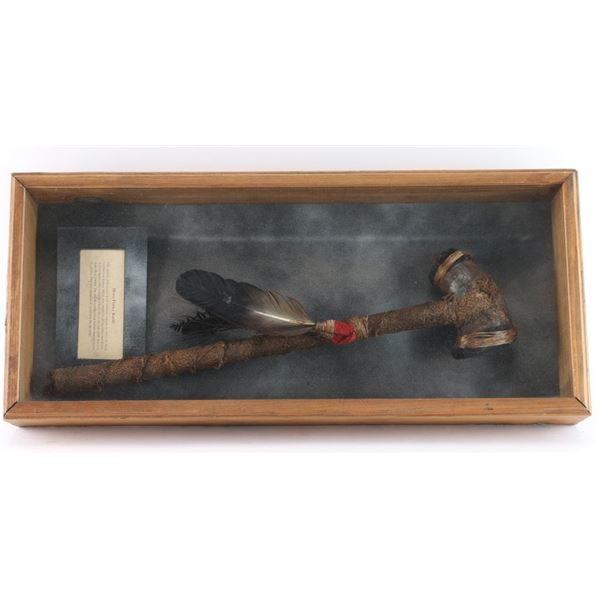 Horn Dance Rattle in Glass Front Display
