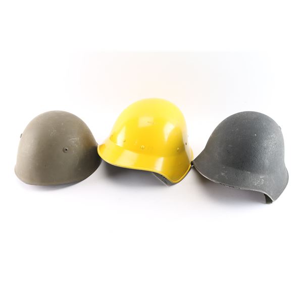Lot of Three Helmets.