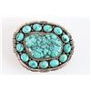 Image 1 : Turquoise & Sterling Silver Belt Buckle.