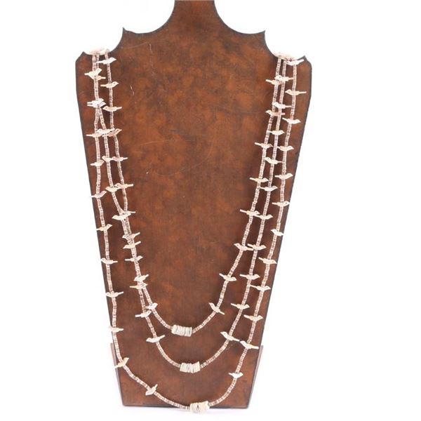 Three Strand Bird Fetish Necklace