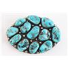 Image 1 : Turquoise & Sterling Silver Belt Buckle.