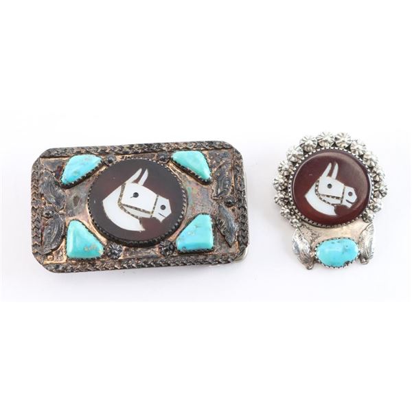 Lot of (2) Zuni Jewelry Pieces