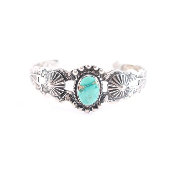 Fred Harvey Style Turquoise Cuff