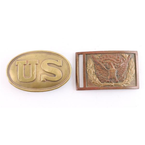 Lot of Two US Civil War Belt Plates.