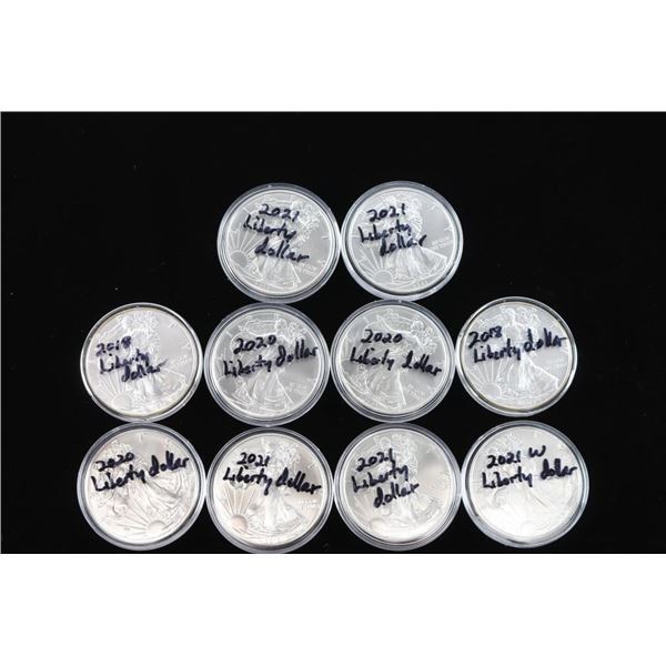 Lot of 10 Walking Liberty Silver Dollars