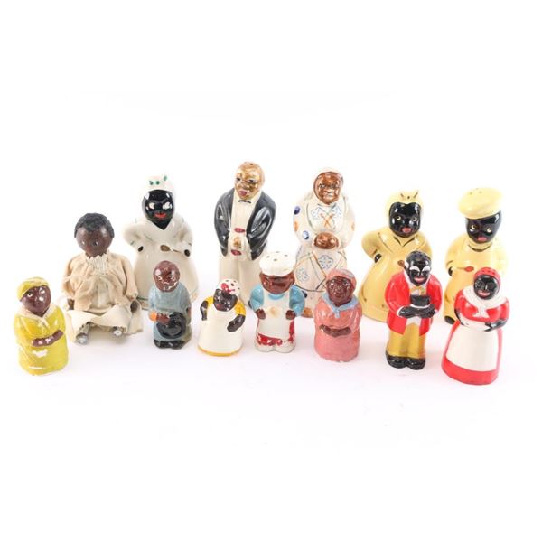 Lot of Black Americana Salt and Pepper Shakers