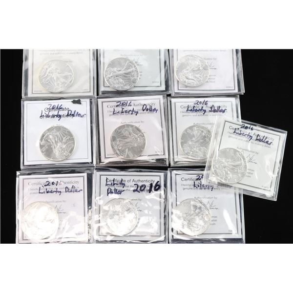 Lot of 10 Walking Liberty Silver Dollars