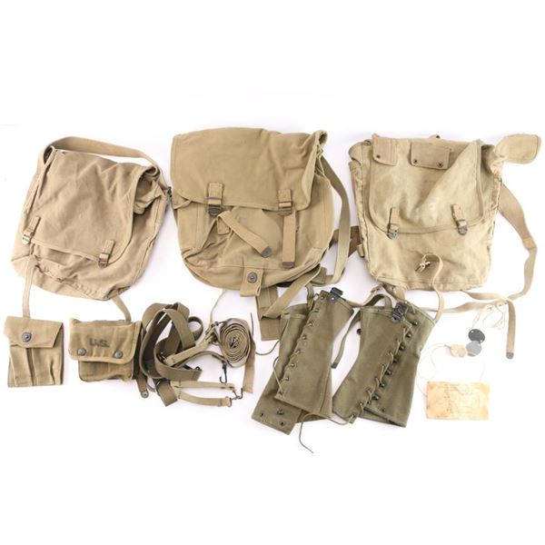 Lot of WW2 US/USMC Field Gear.