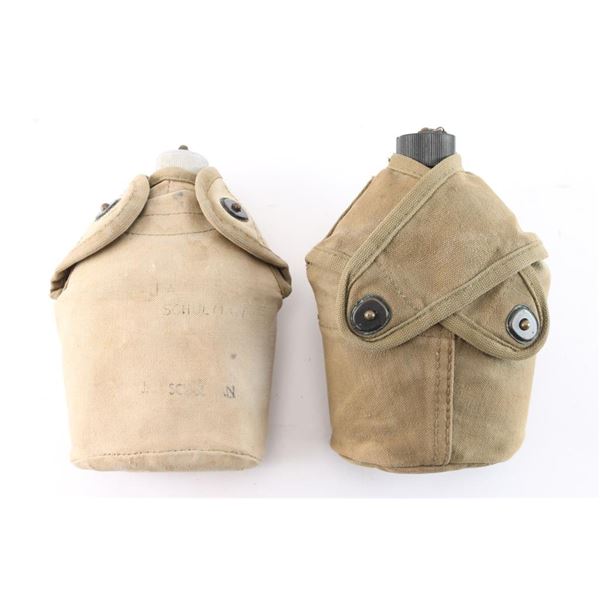 Lot of Two Rare WW2 USMC Canteens.