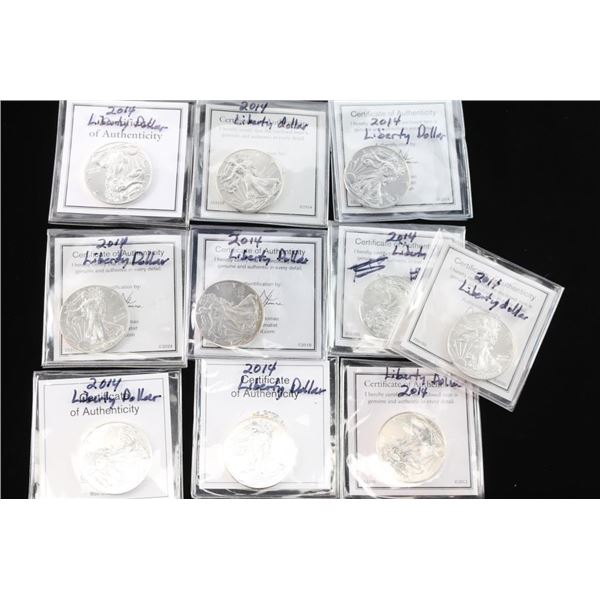 Lot of 10 Walking Liberty Silver Dollars