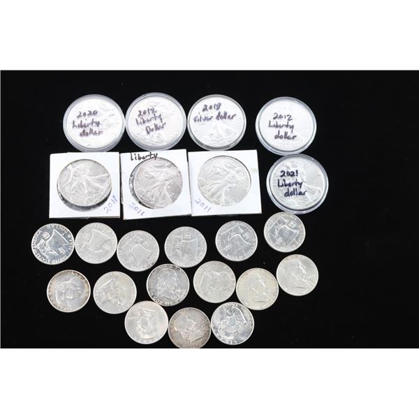 Lot of Silver Dollar and Half Dollars