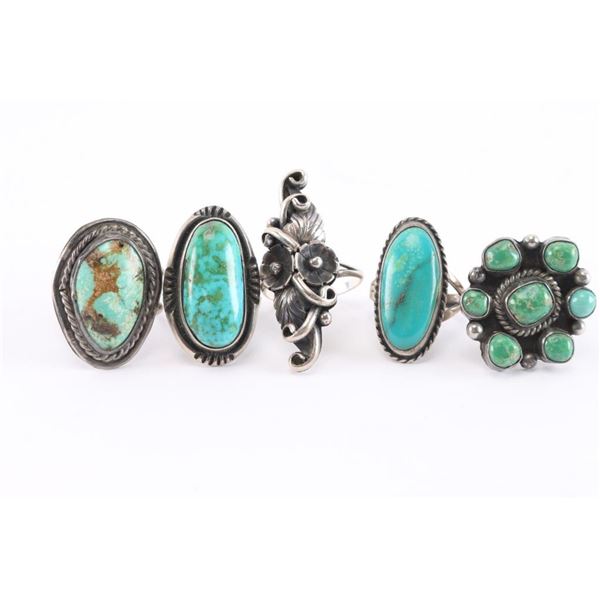 Lot of 5 Navajo Rings