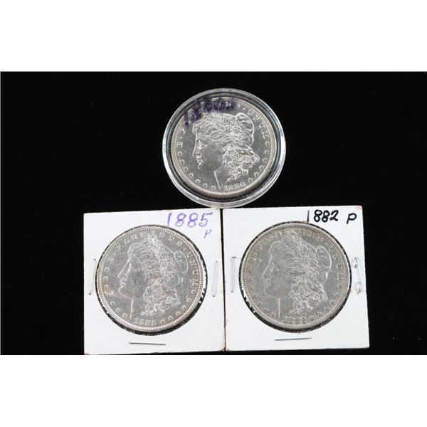 Lot of 3 Morgan Silver Dollars