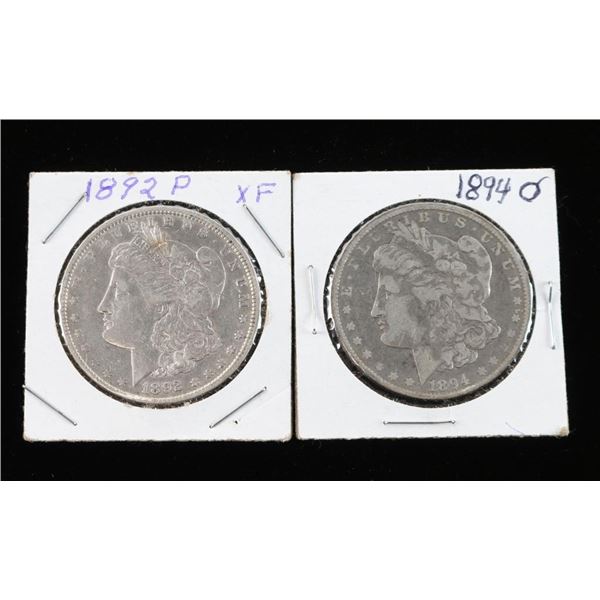 Lot of 2 Morgan Silver Dollars