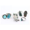 Image 1 : Lot of 5 Navajo Rings & Owl Broach
