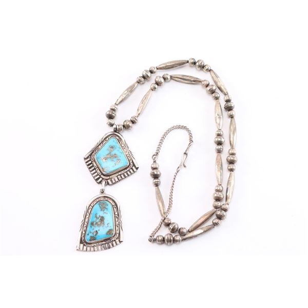 Navajo Turquoise and Sterling Necklace