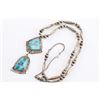 Image 2 : Navajo Turquoise and Sterling Necklace