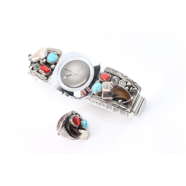 Navajo Watchband and Ring