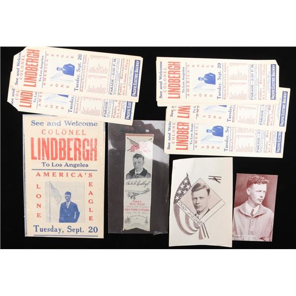 Lindbergh Memorabilia Lot.