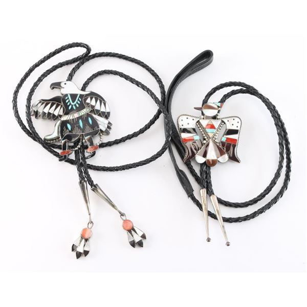 Lot of (2) Zuni Bolo Ties