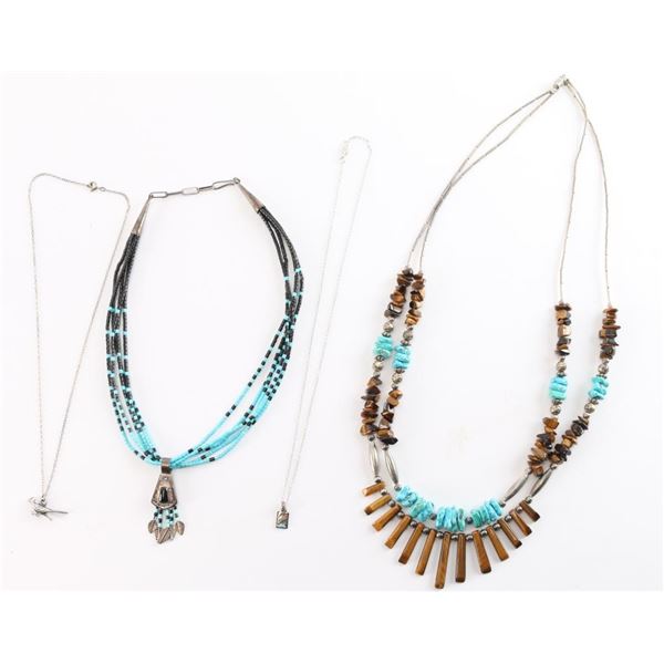 A lot of (4) Native American Necklaces