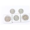 Image 2 : Lot of 5 Silver Kennedy 1/2 Dollars