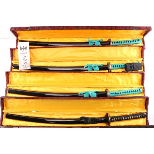 Lot of 4 Samurai Style Swords