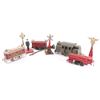Image 3 : Lot of Antique Tin Toy Trains &  Accessories