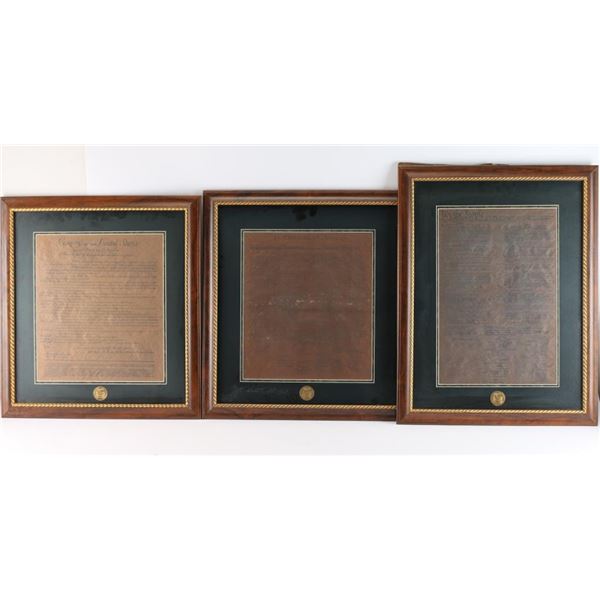 Lot of 3 US Constitution Reproduction Documents