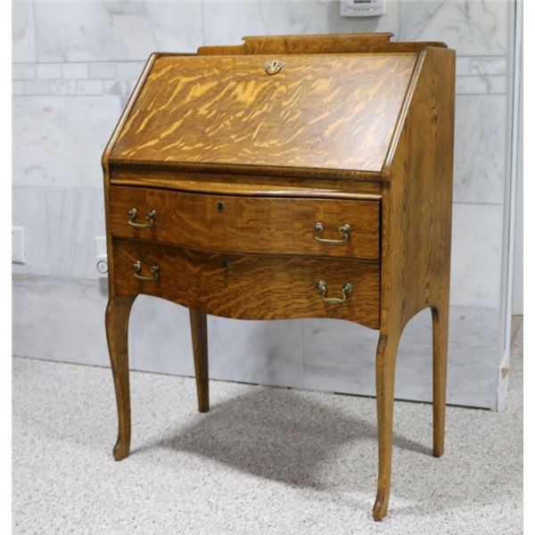Antique Quarter Sawn Oak Secretary Desk