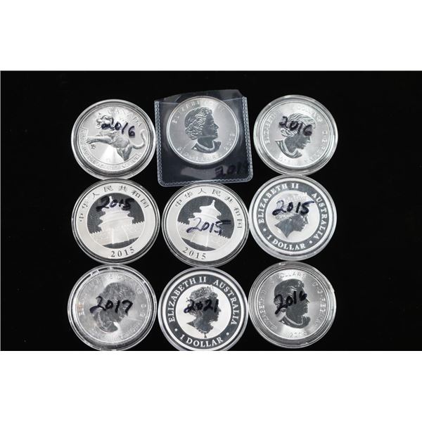 Lot of 9 Silver Coins
