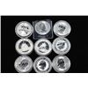 Image 1 : Lot of 9 Silver Coins