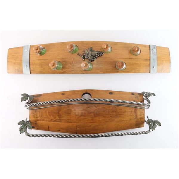Collection of 2 Wine Barrel Spice Racks