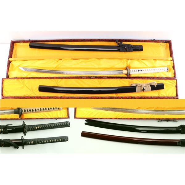Lot of 4 Samurai Style Swords