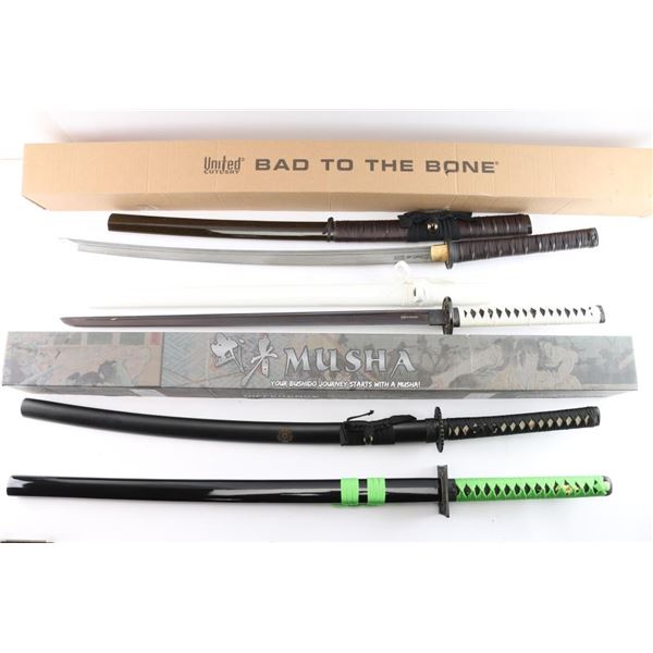 Lot of 4 Samurai Style Swords