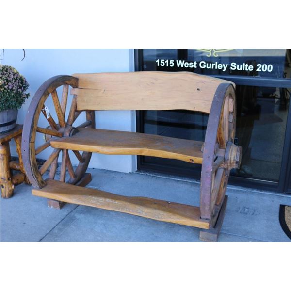 Wagon Wheel Bench
